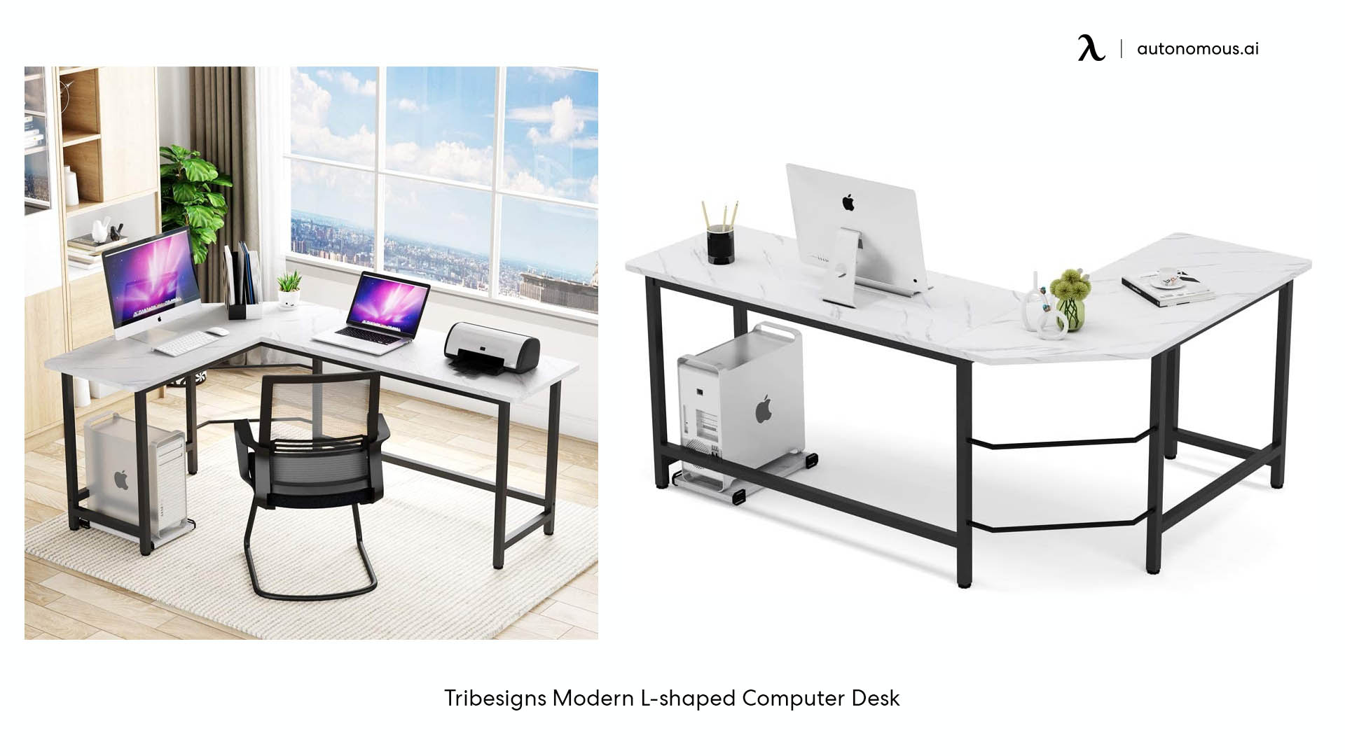 Tribesigns Modern L-shaped Computer Desk