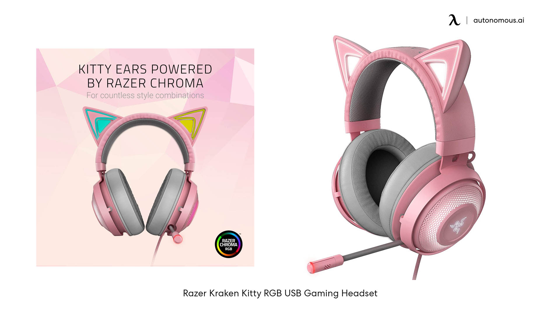 Gaming Pink Cat Headset in anime gaming setup