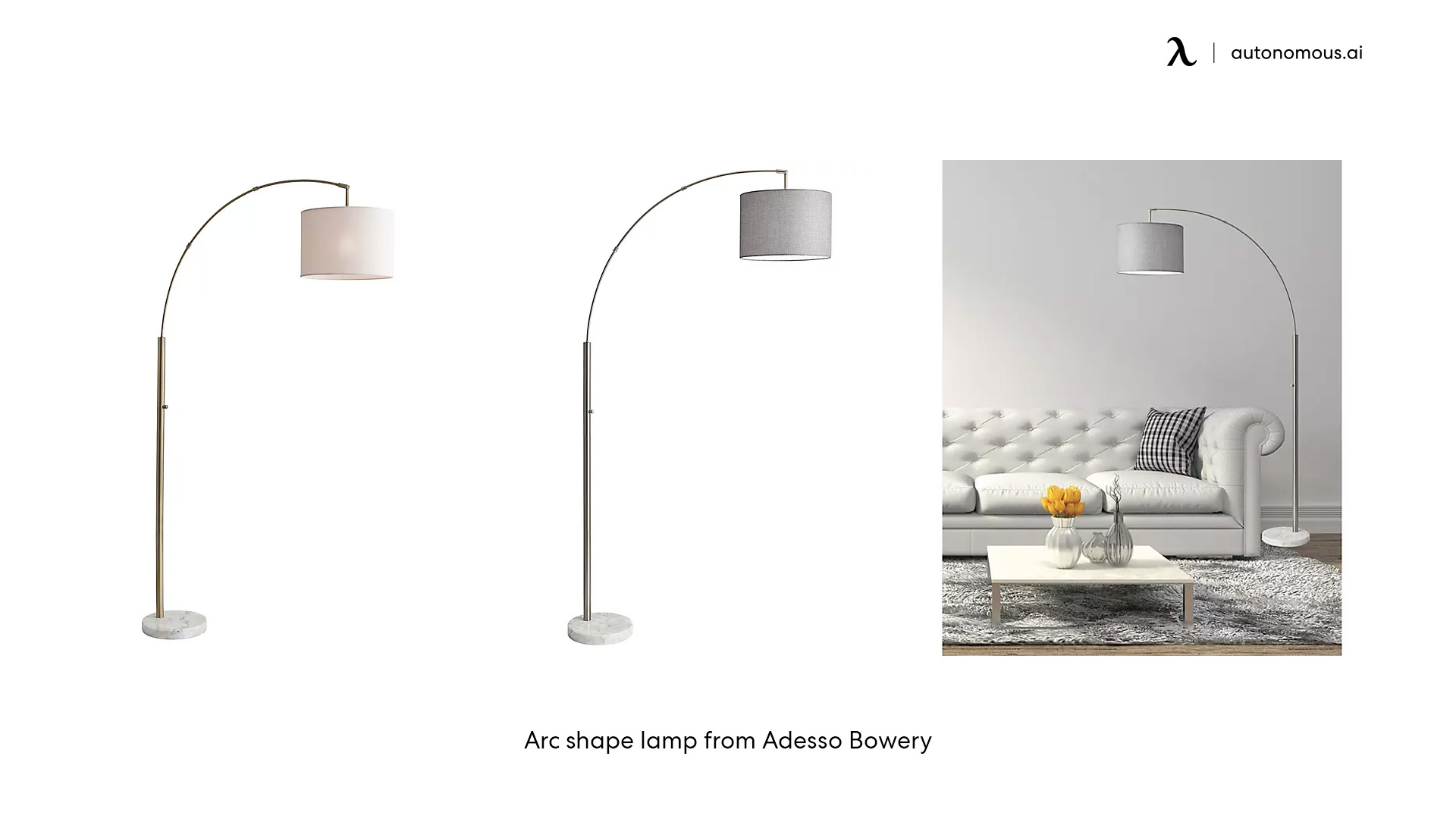 Arc shape lamp from Adesso Bowery