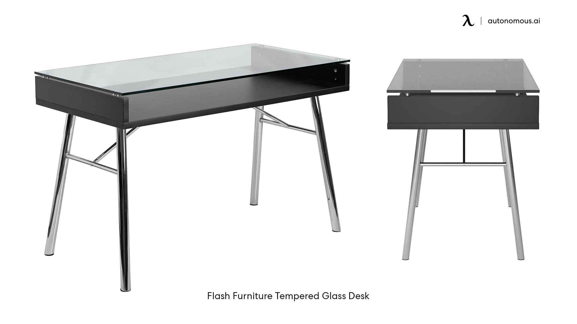 Flash Furniture Tempered Glass Desk