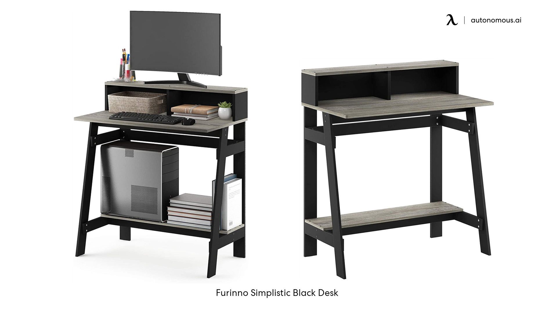 Furinno Simplistic black small desk