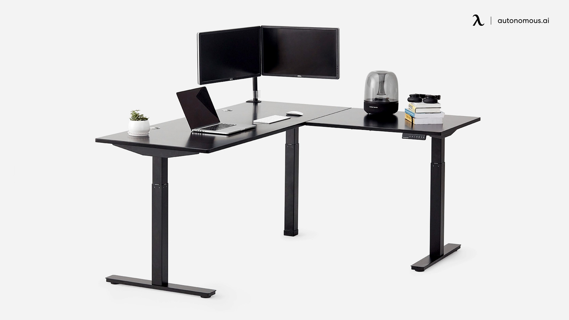 SmartDesk Corner desk size for 2 monitors