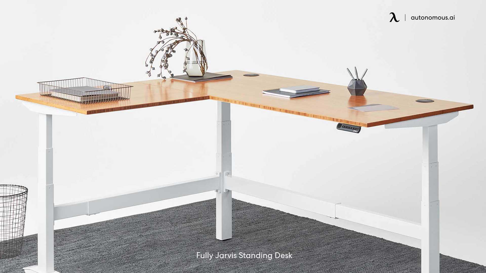 Fully Jarvis adjustable reclaimed wood desk