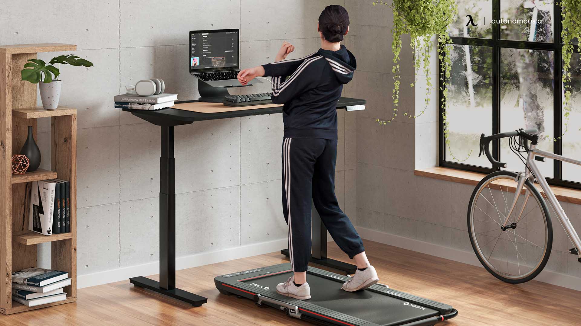 Folding Treadmill in home gym ideas