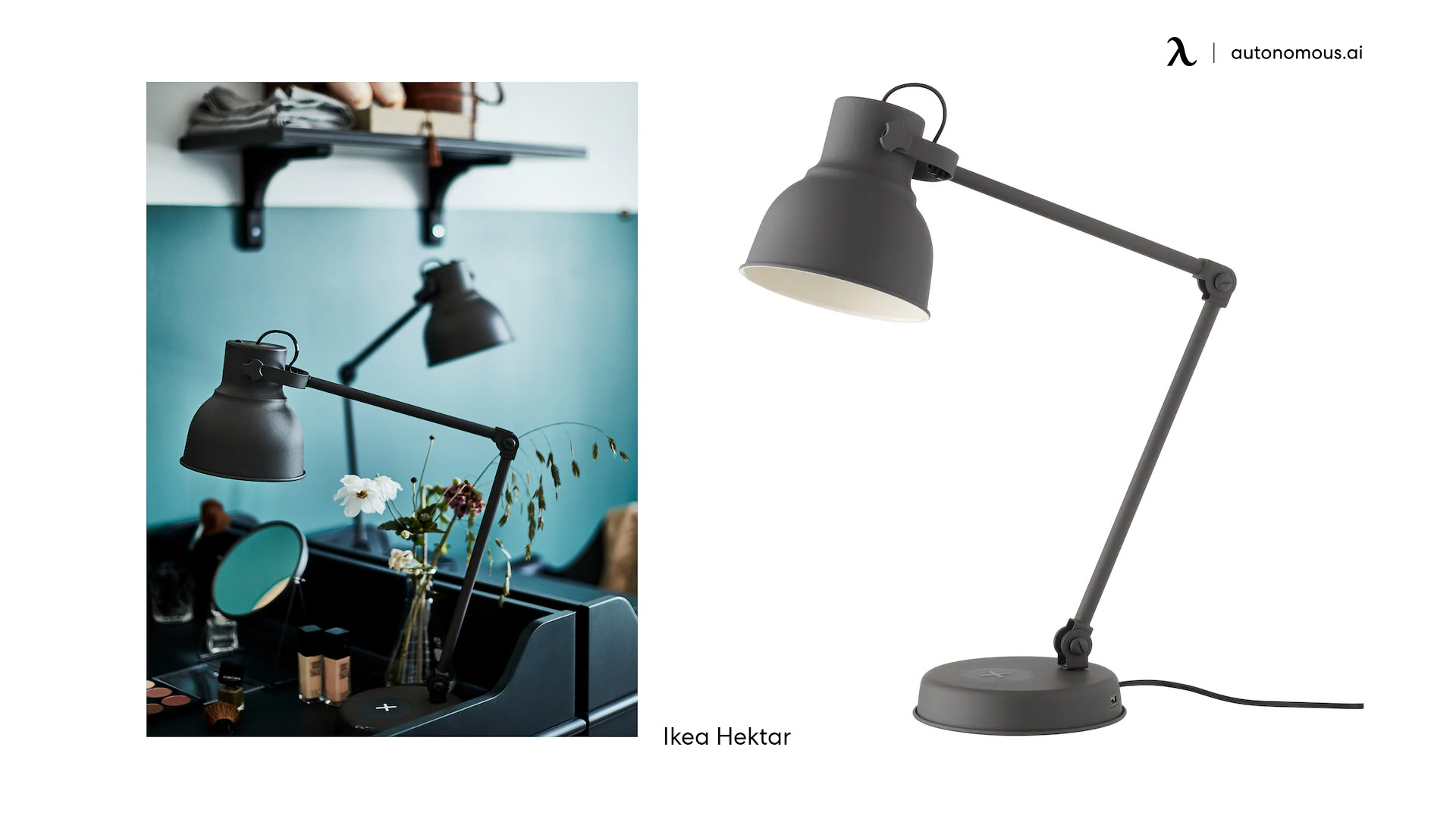 Ikea Hektar black desk lamp