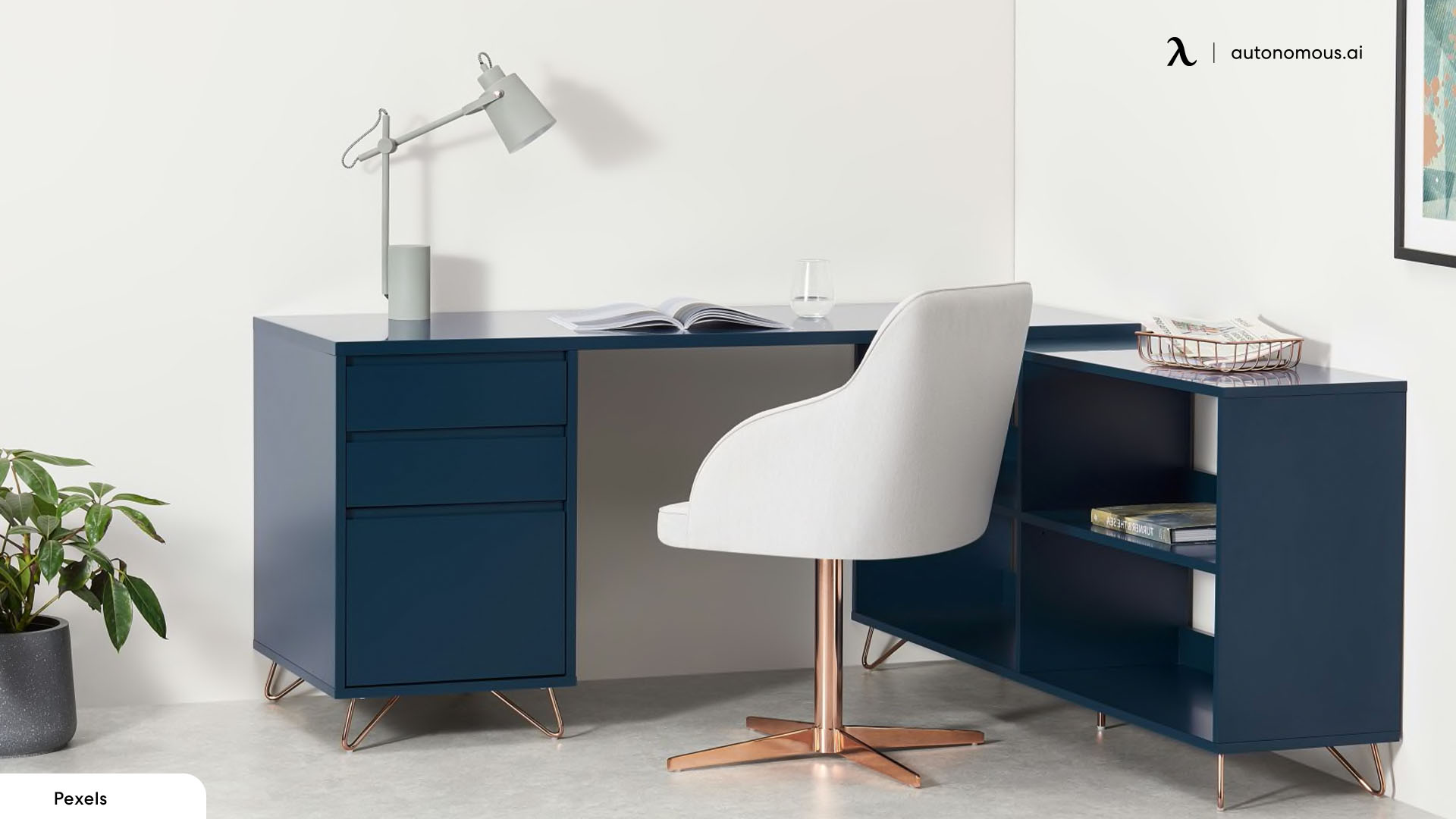 Blue desk colors