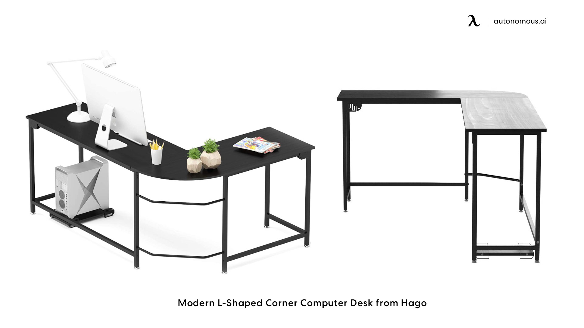 Hago Modern L-Shaped Desk Corner Computer Desk