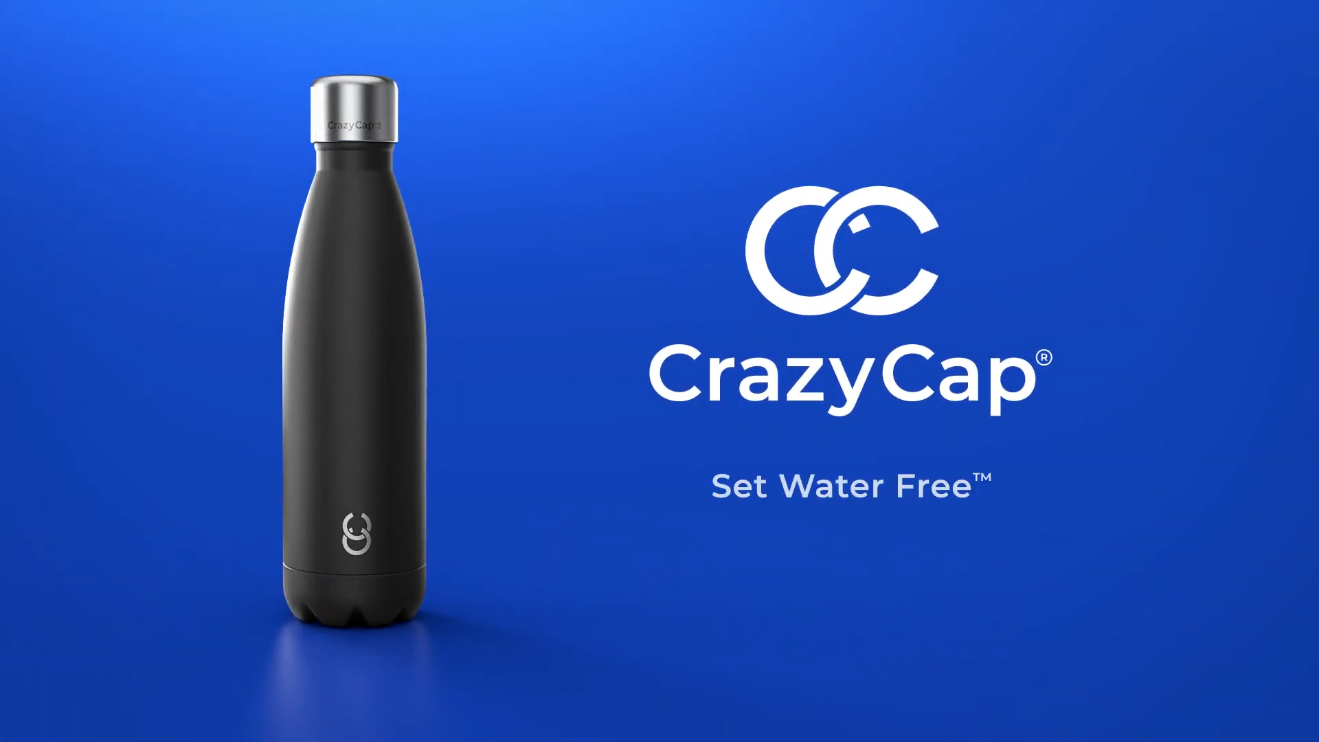 WAATR CrazyCap - Self-Cleaning Water Bottle - Sunshine - Yellow