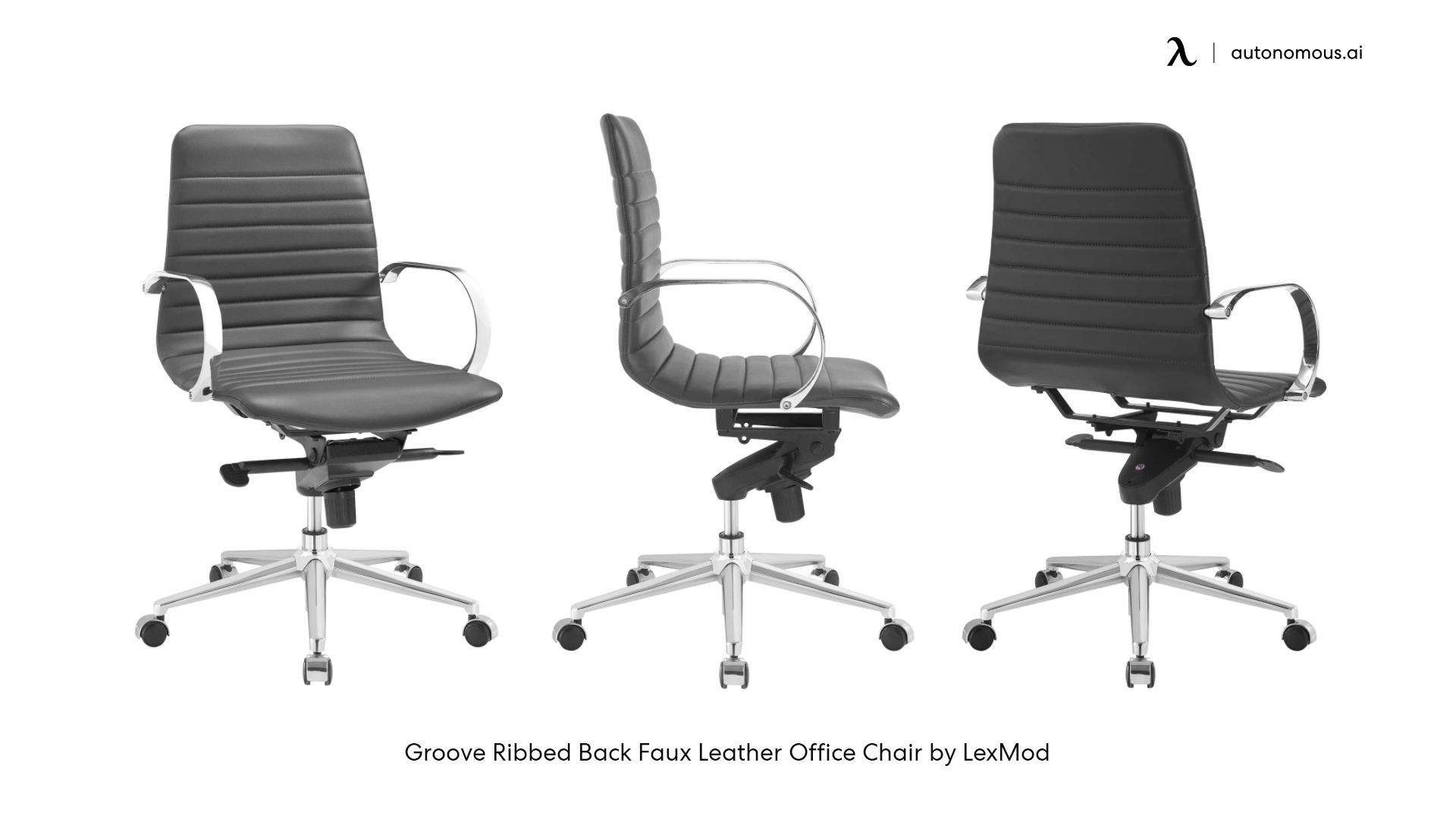 Groove Ribbed mid-century office chair