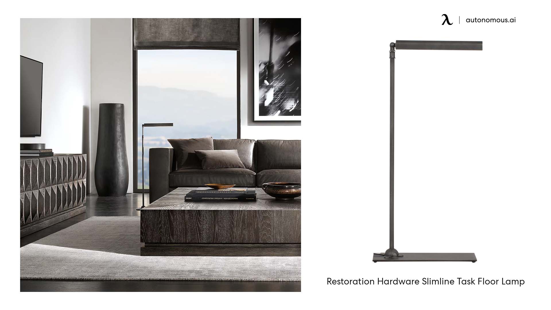 Restoration Hardware Slimline Task Floor Lamp