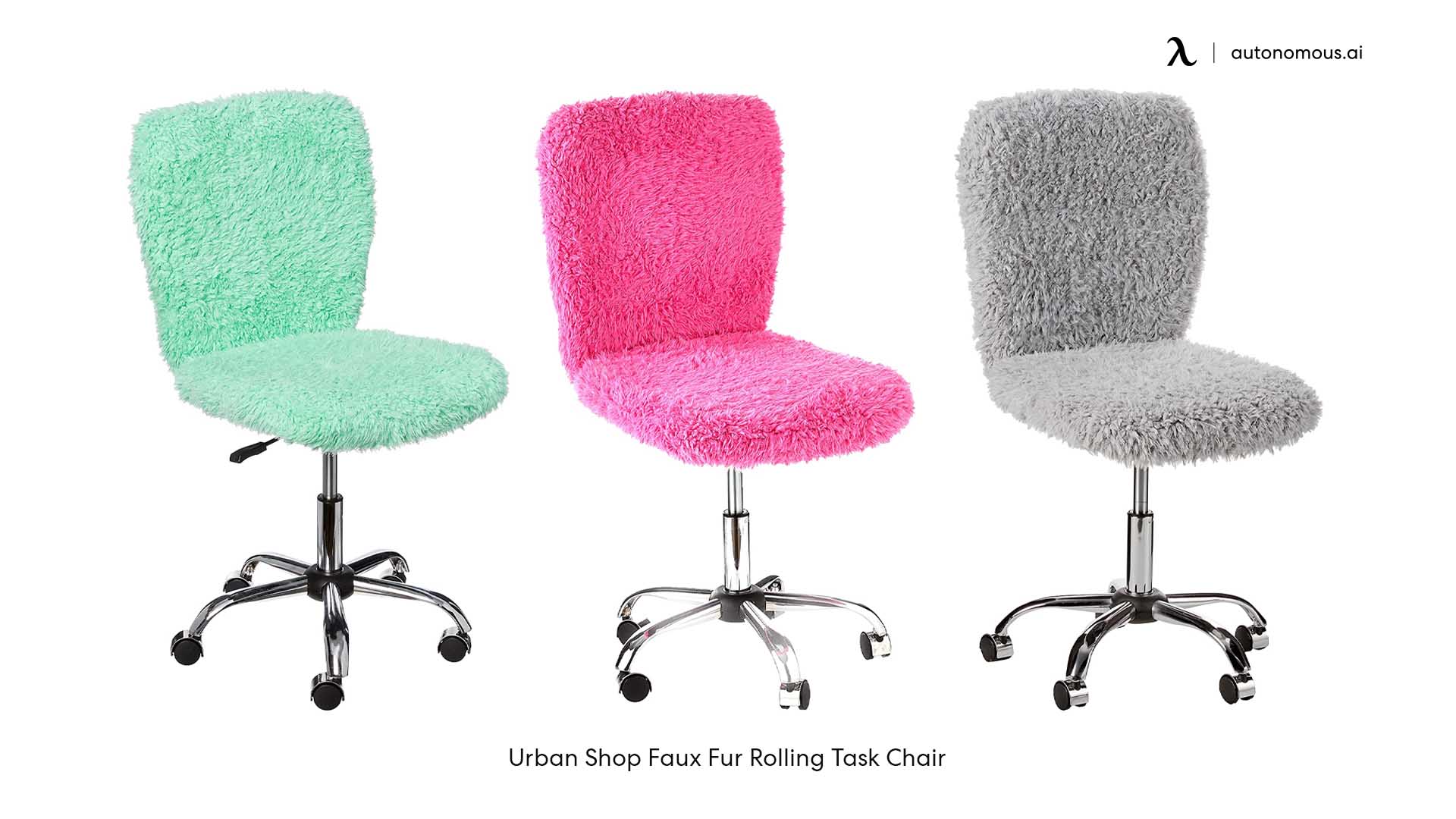 Urban Shop Faux Fur Rolling Task Chair