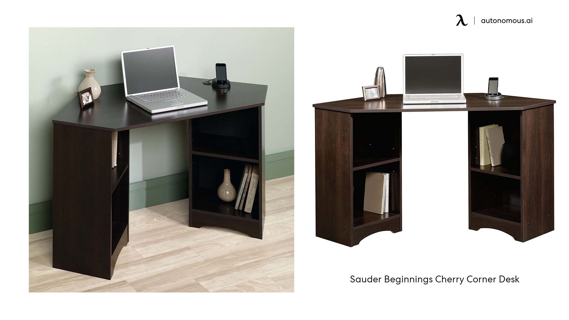 Sauder Beginnings Cherry Corner Desk