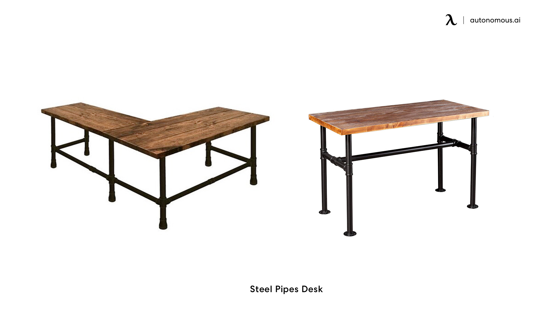 Steel Pipes custom l shaped desk