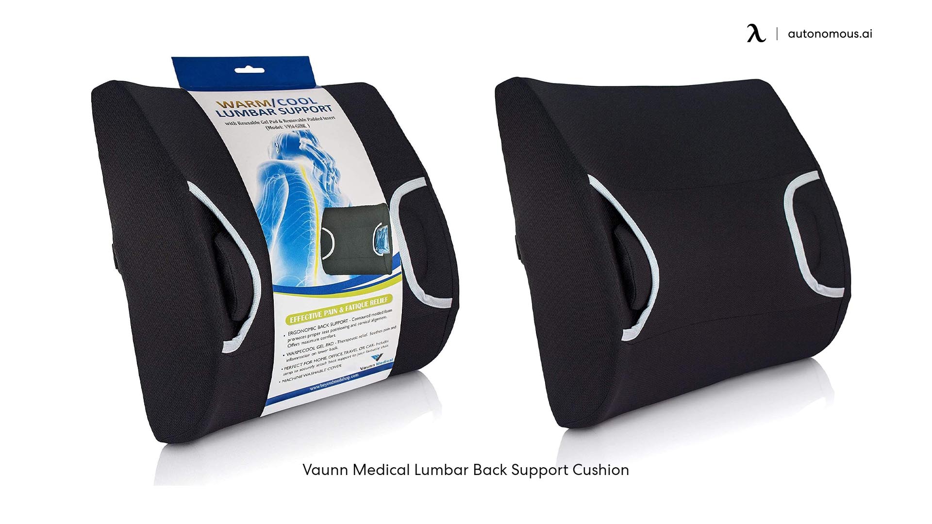Vaunn Medical Seat Cushion, Lumbar Support Pillow for Office Chair with Removable Firm Insert