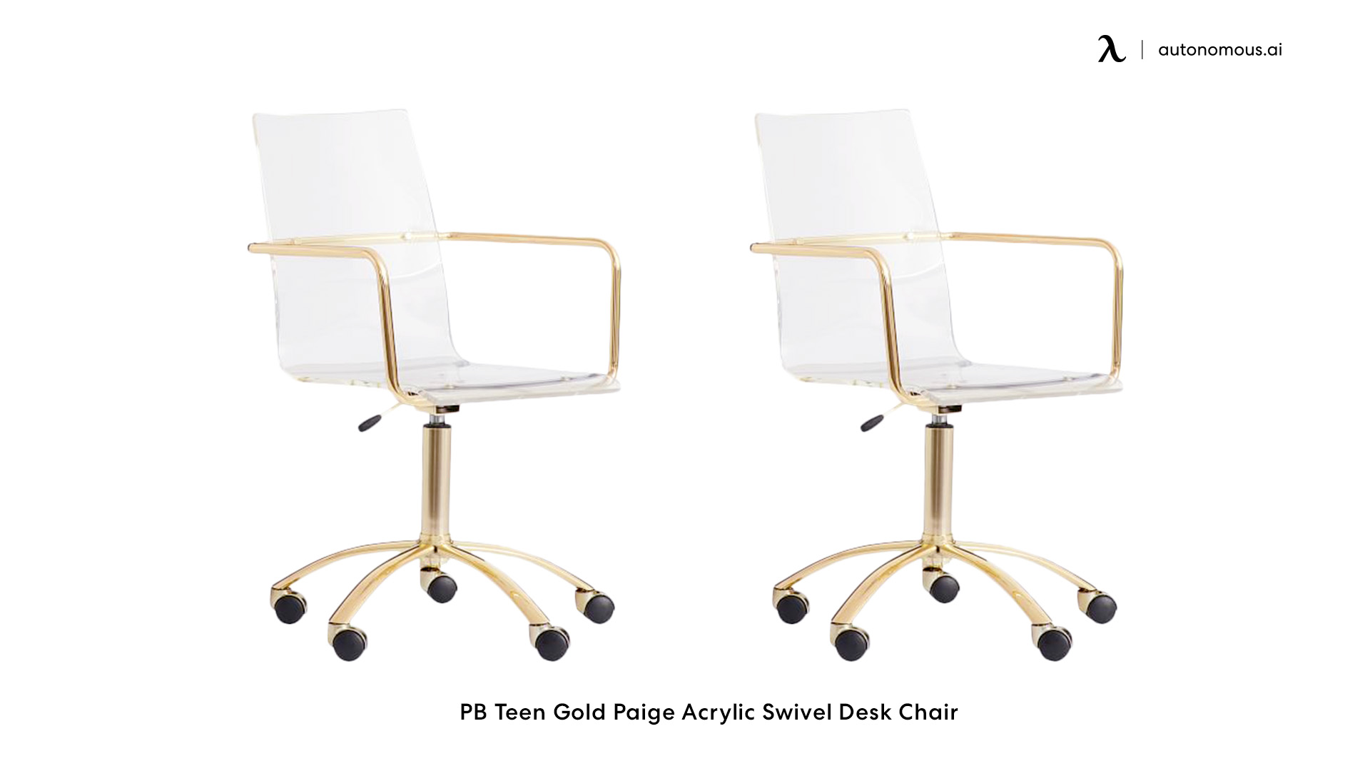 PB Teen Gold Paige Acrylic Swivel Desk Chair