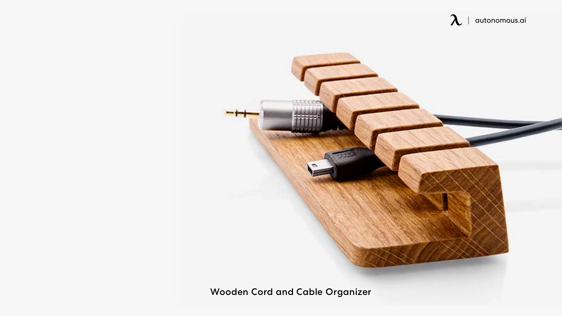 IDEA Wood Company Wooden Cord and Cable Organizer