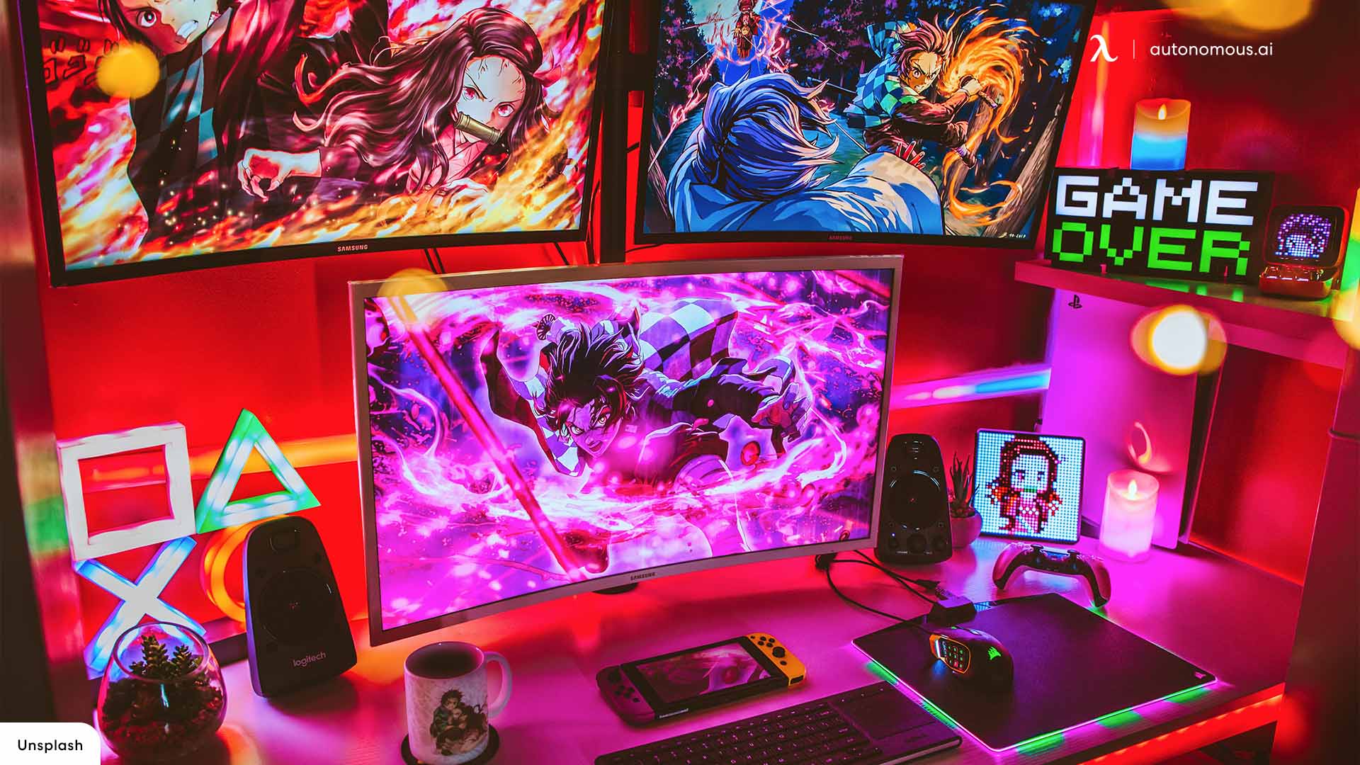Red gaming room colors