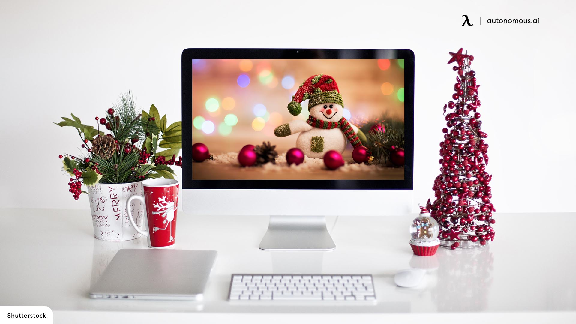 Desktop Christmas Christmas desk decorations