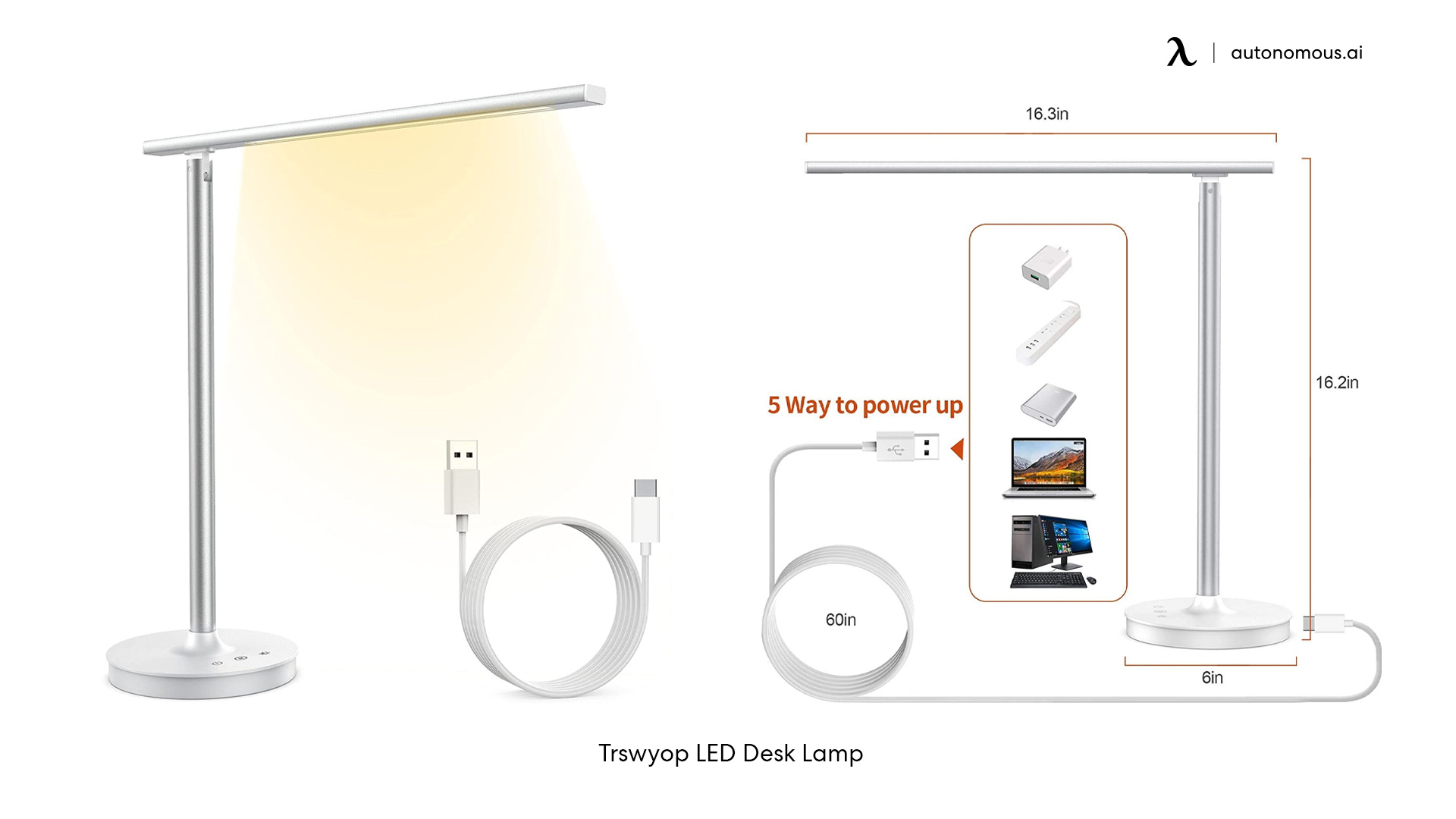 Trswyop LED Desk Lamp