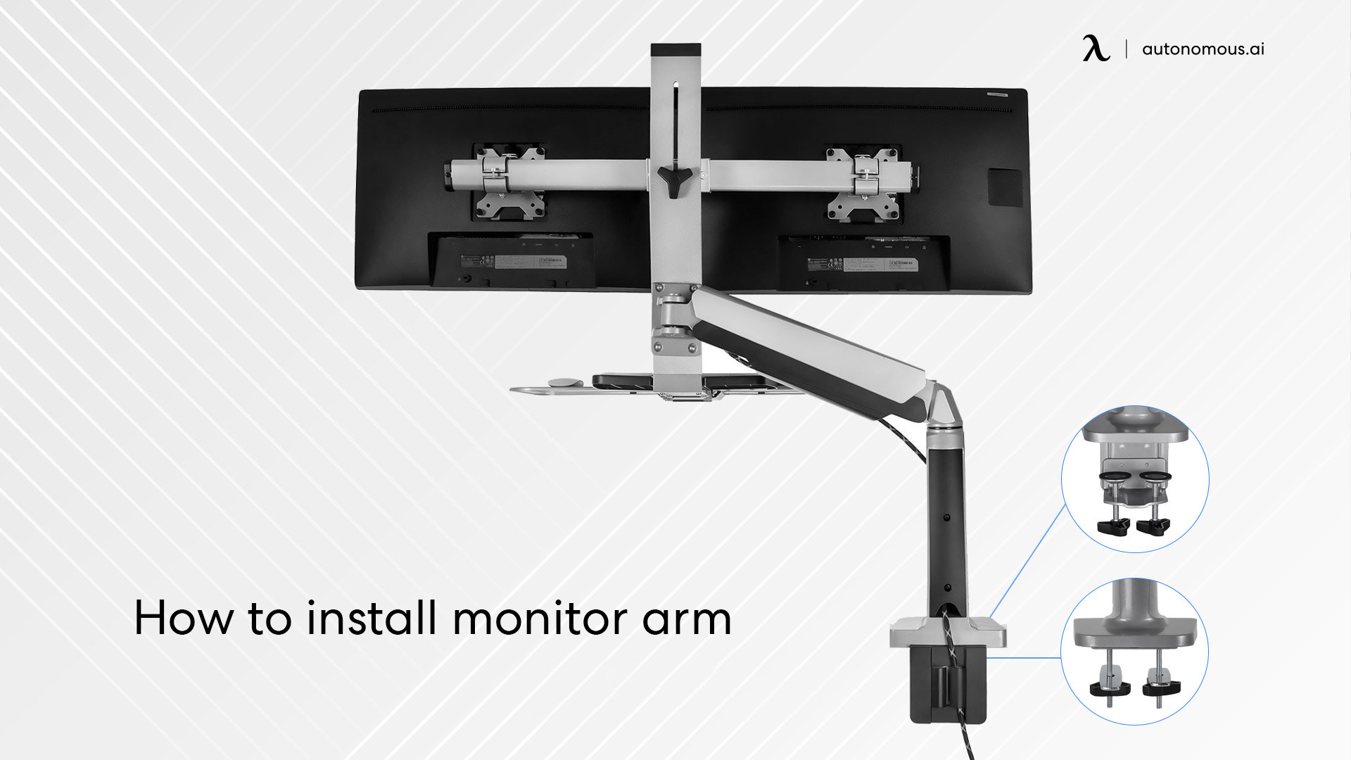 How to install monitor arm that has a clamp style