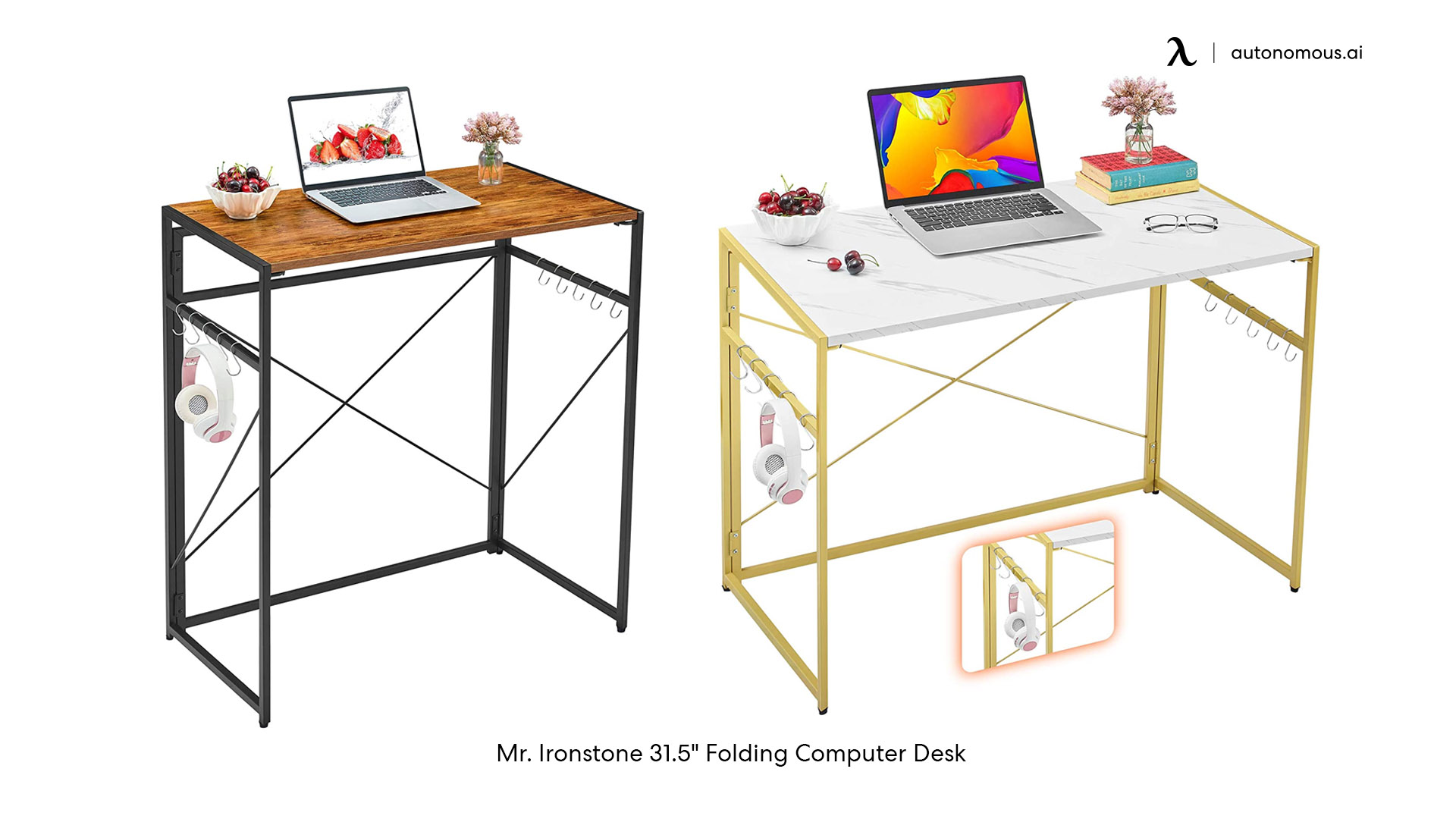Mr. Ironstone 31.5" Folding Computer Desk