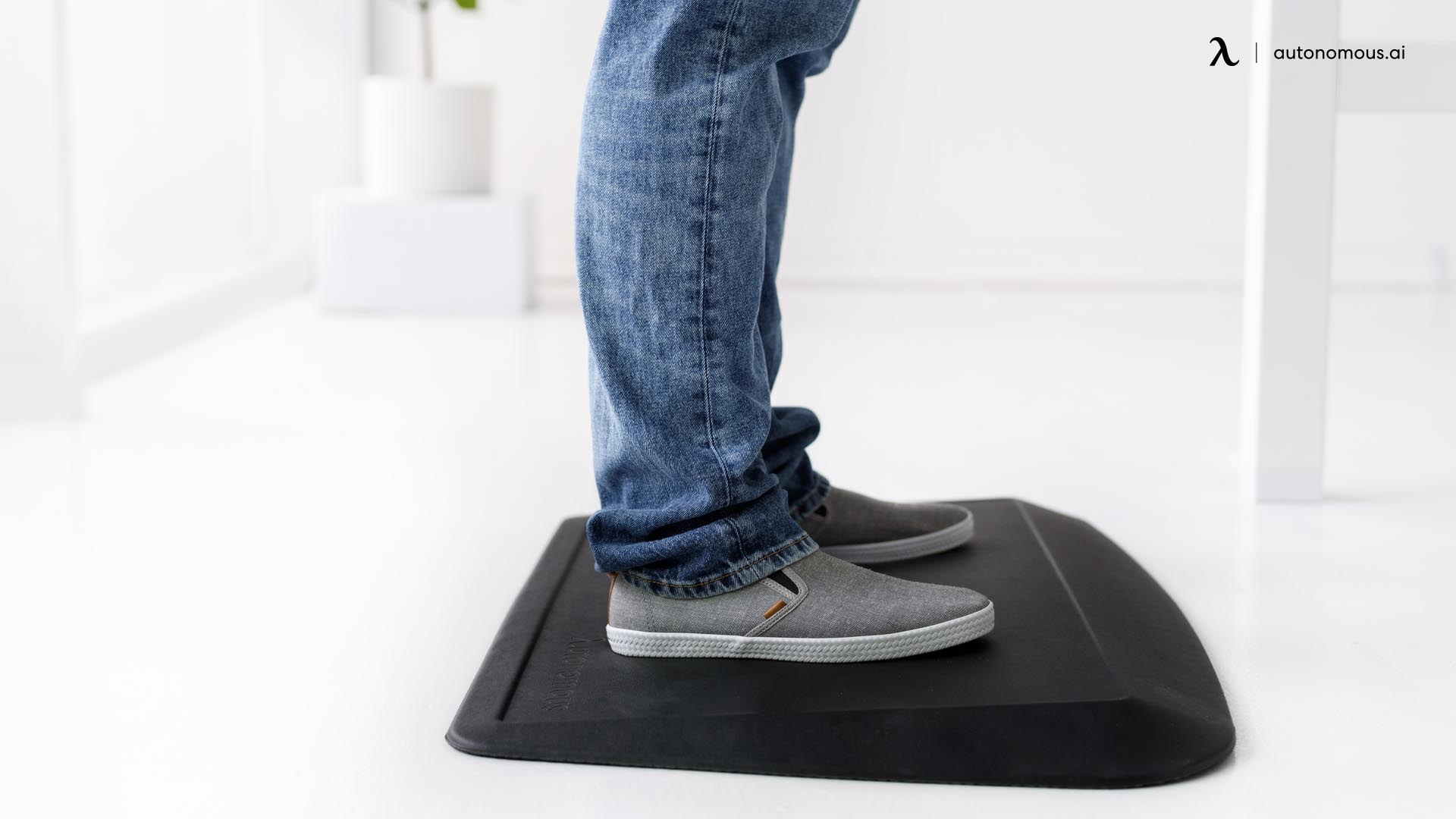 An anti-fatigue mat for those with standing desks