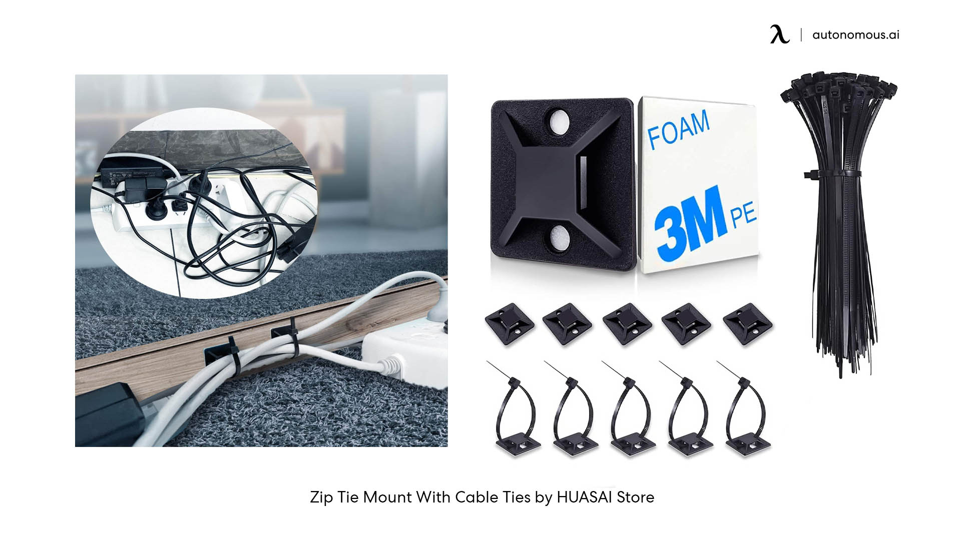 Zip Ties & Cable Clips diy cable management