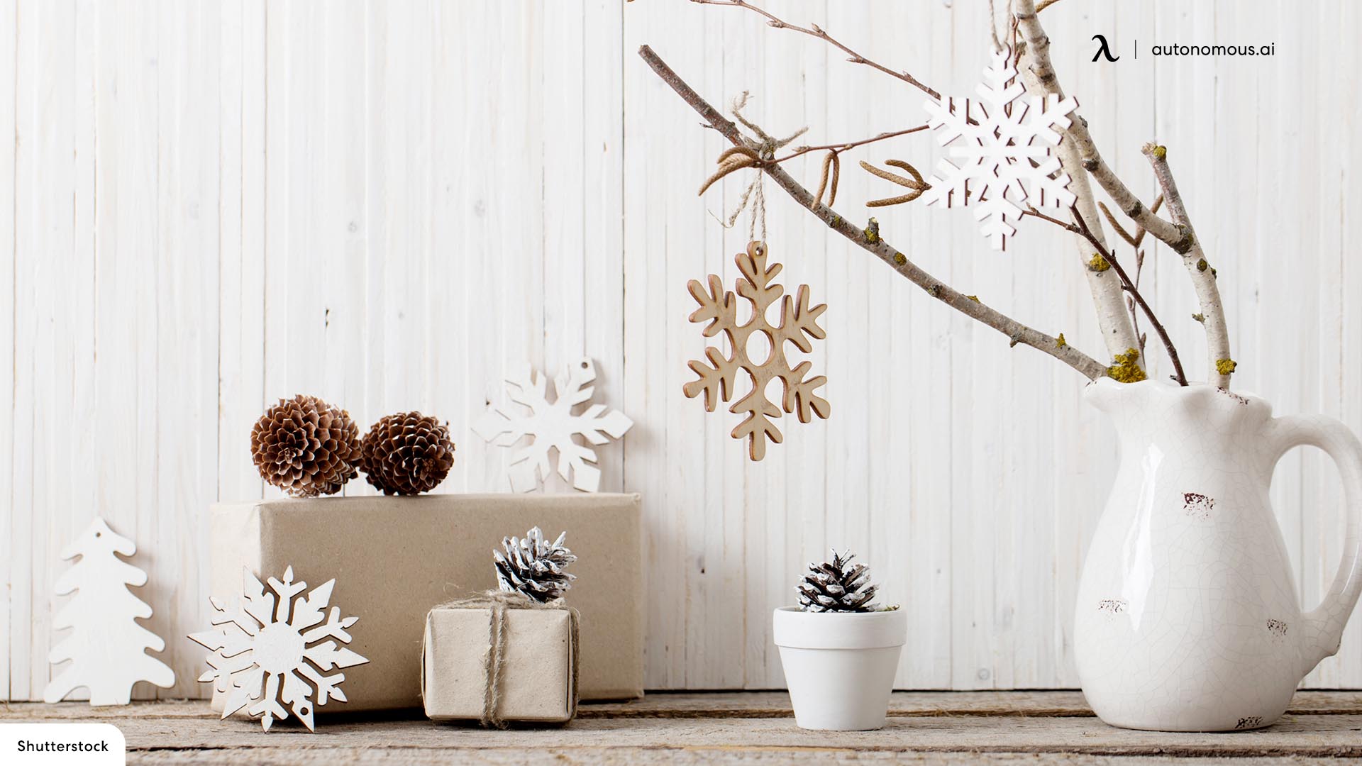 christmas desk decorations with Snowflakes