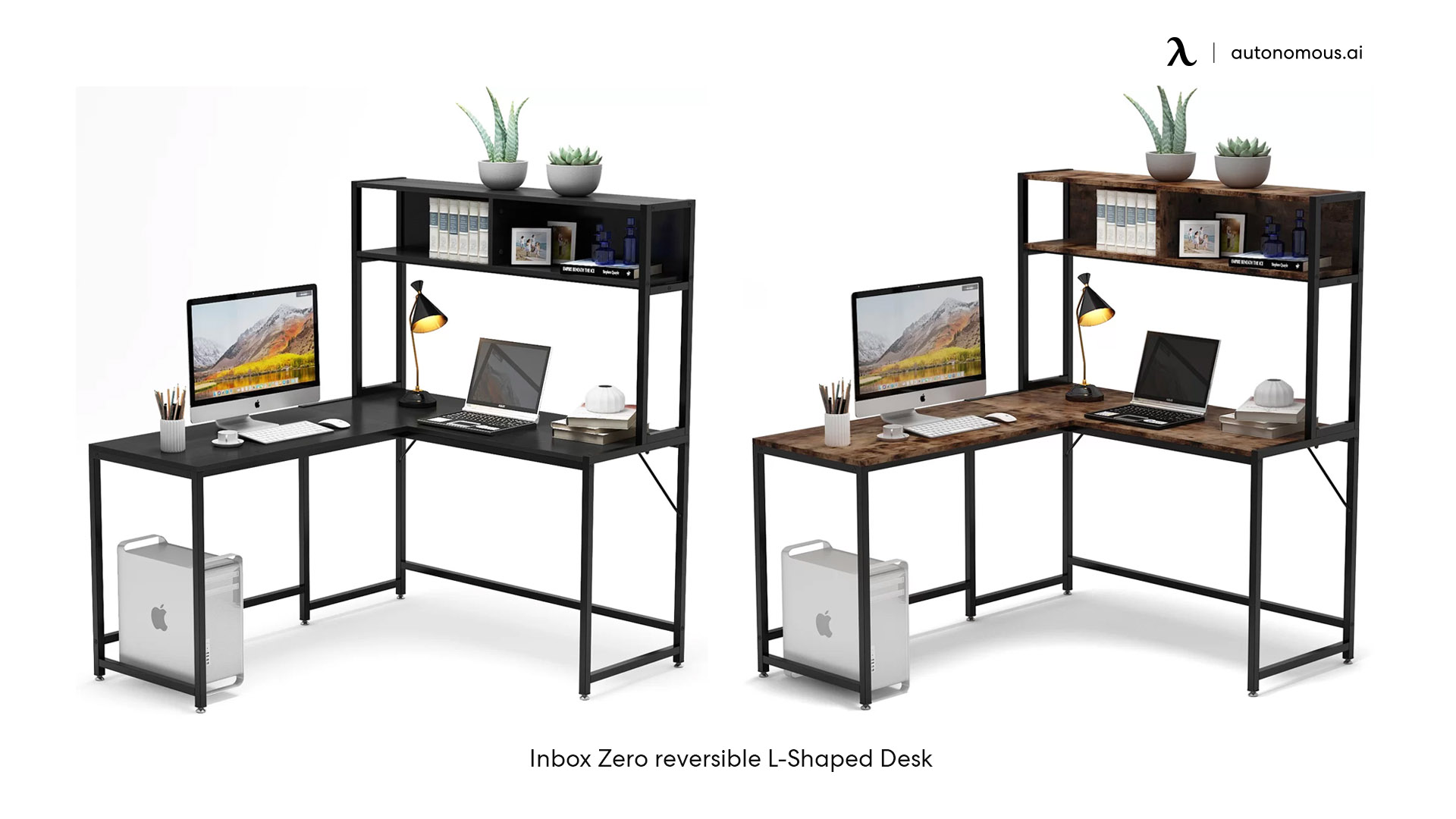 Inbox Zero reversible L-Shaped Desks