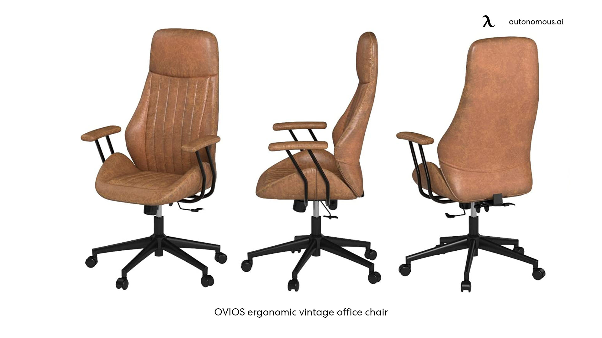 Segmented Suede vintage office chair
