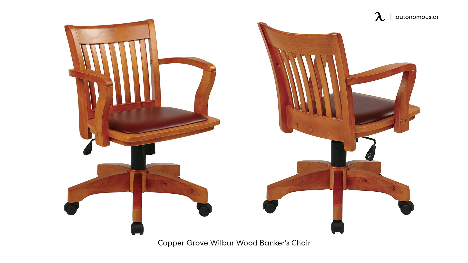 Copper Grove Wilbur Wood vintage office chair