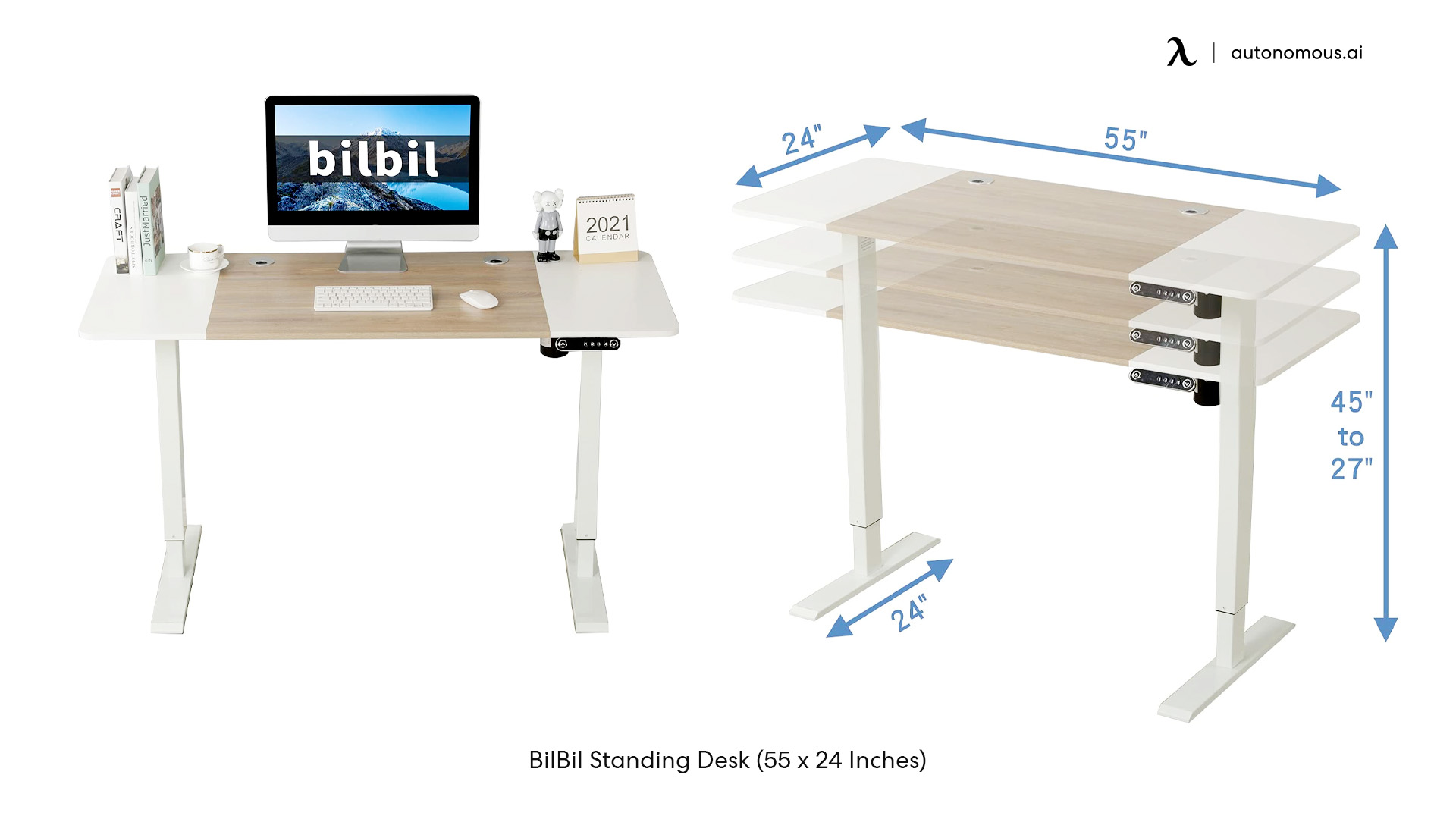 BilBil Automatic small white desk