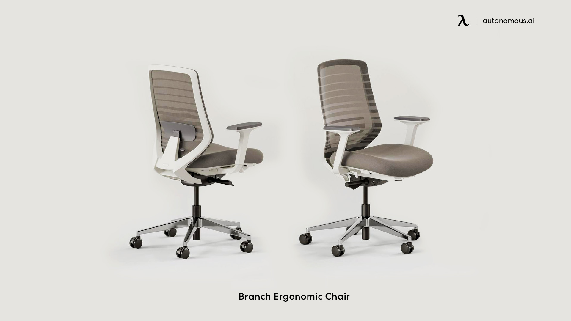 Branch white and grey office chair