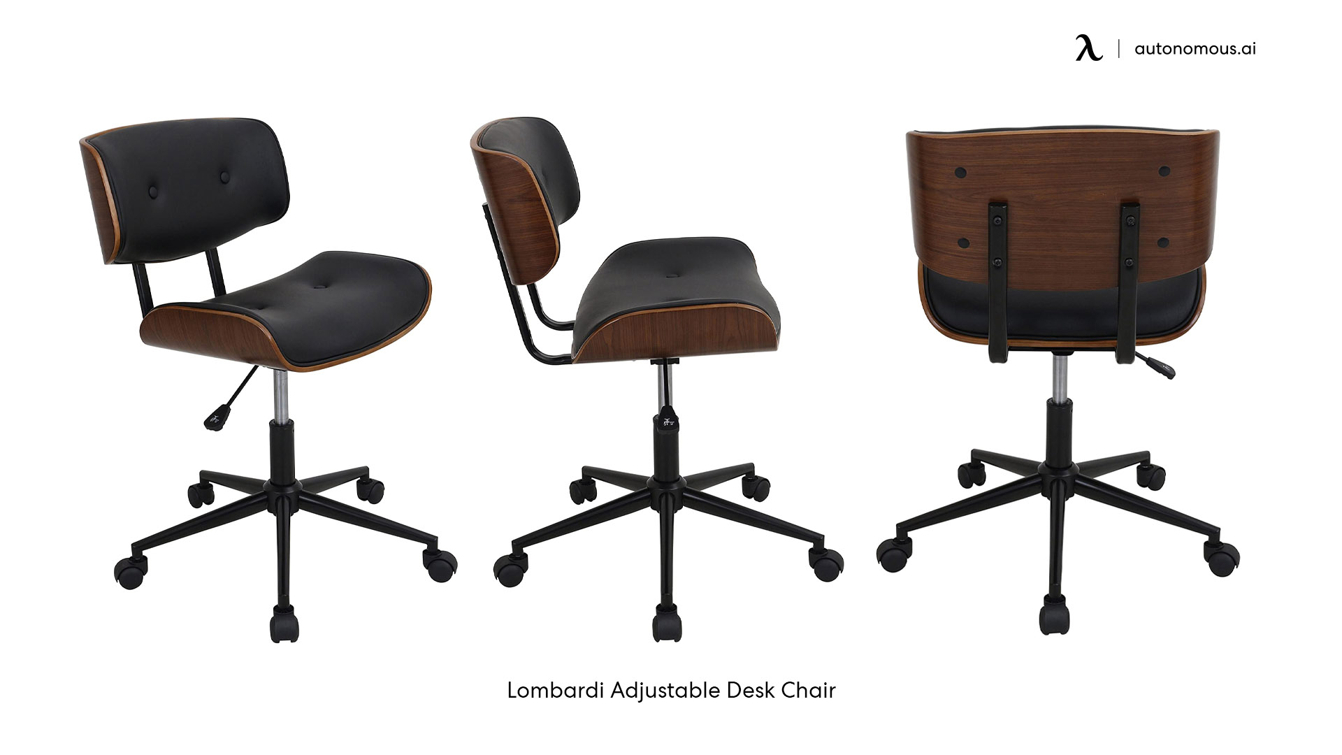 Lombardi Adjustable Swivel black office desk chair