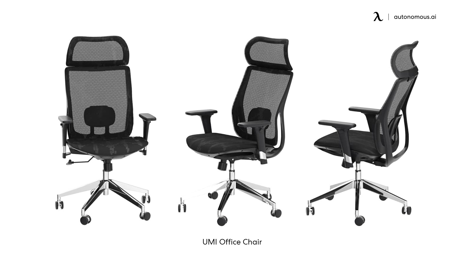 UMI grey desk chair with arms