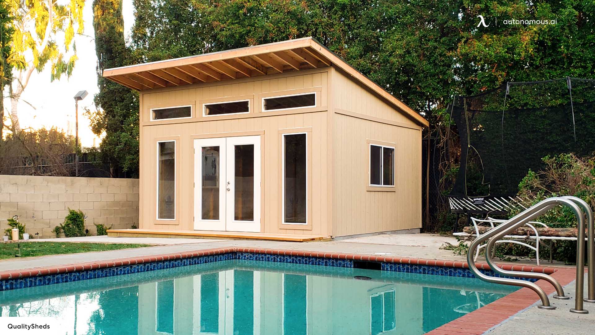 QualitySheds backyard office pod in california