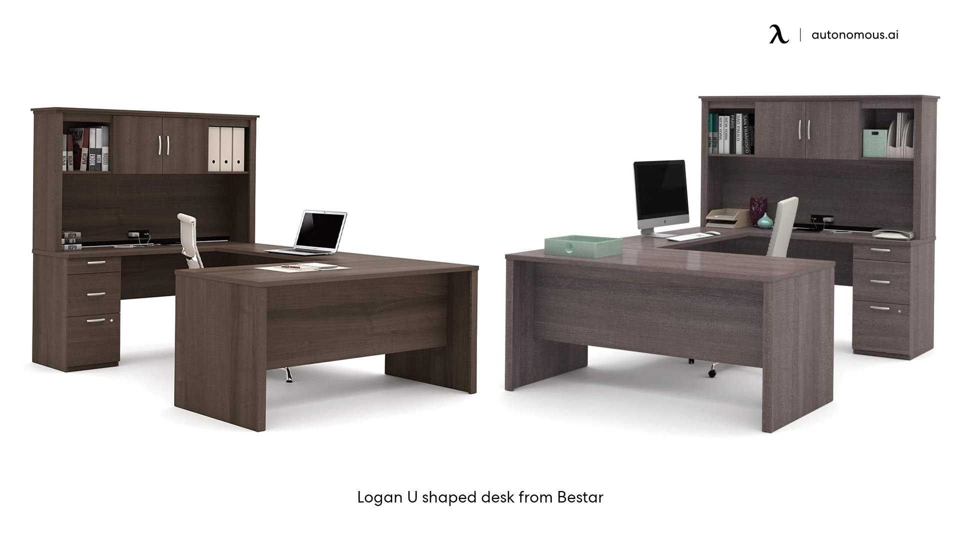 Logan U shaped desk from Bestar
