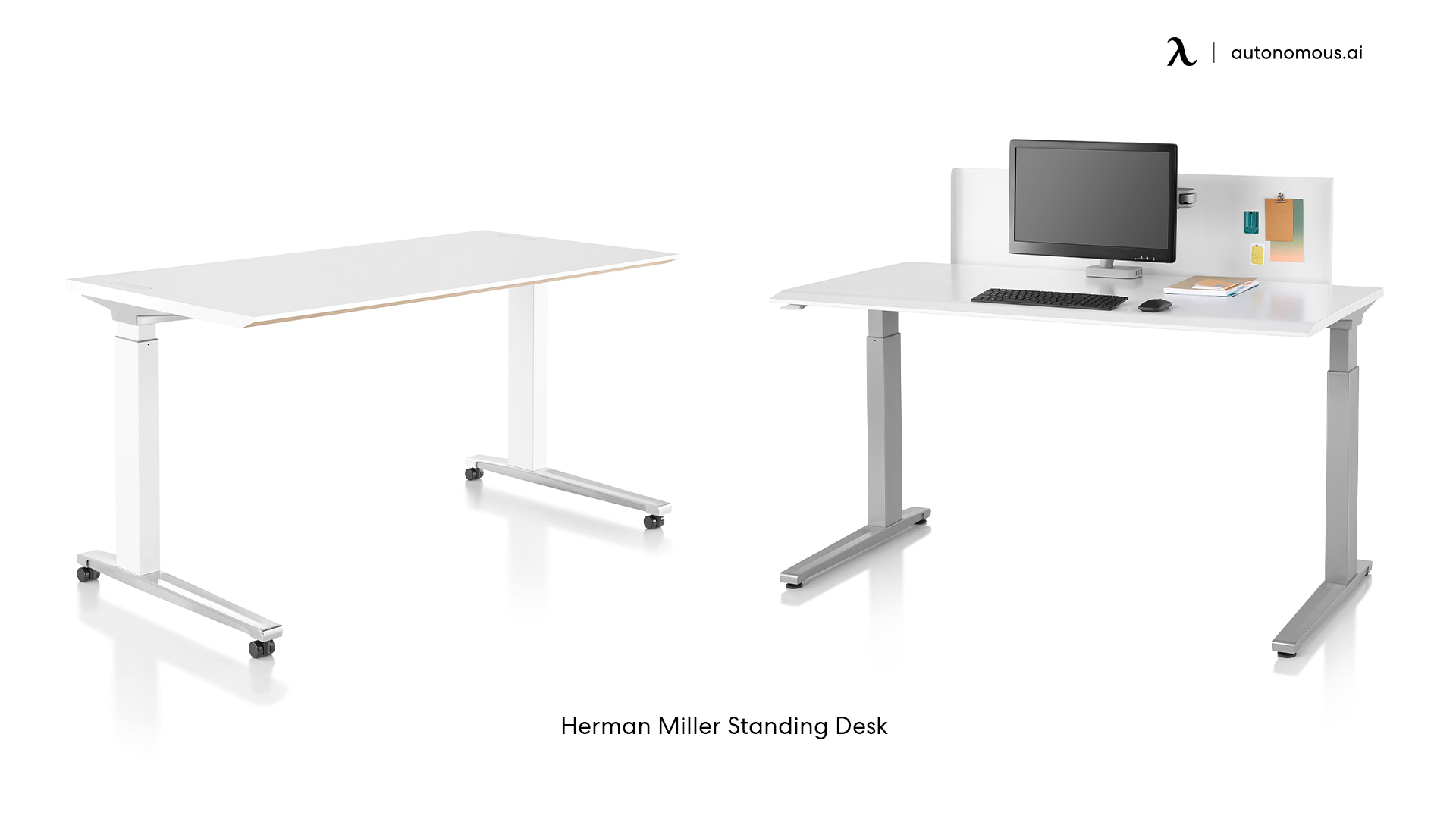 Herman Miller White tall desk