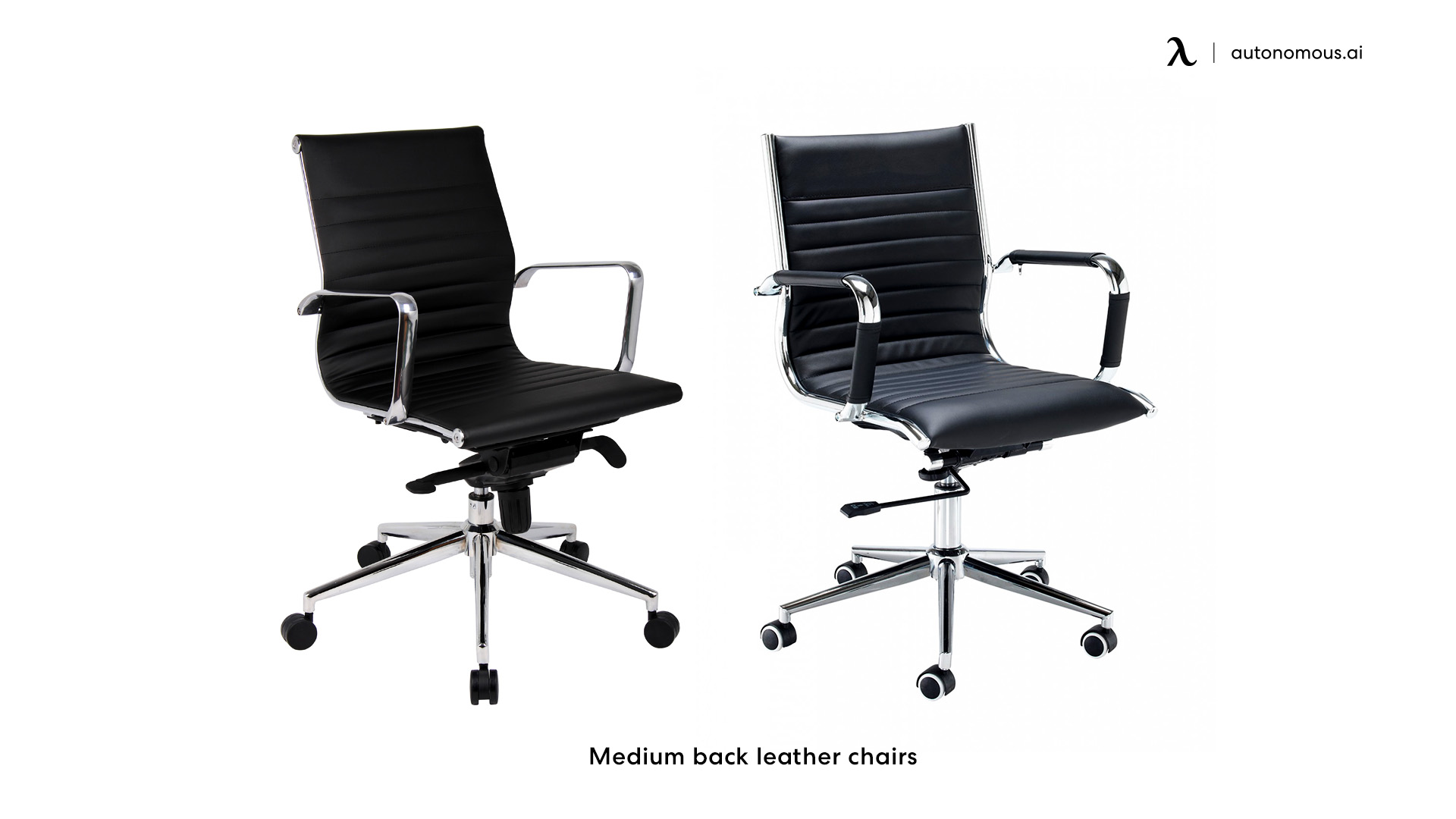 Medium back leather chairs