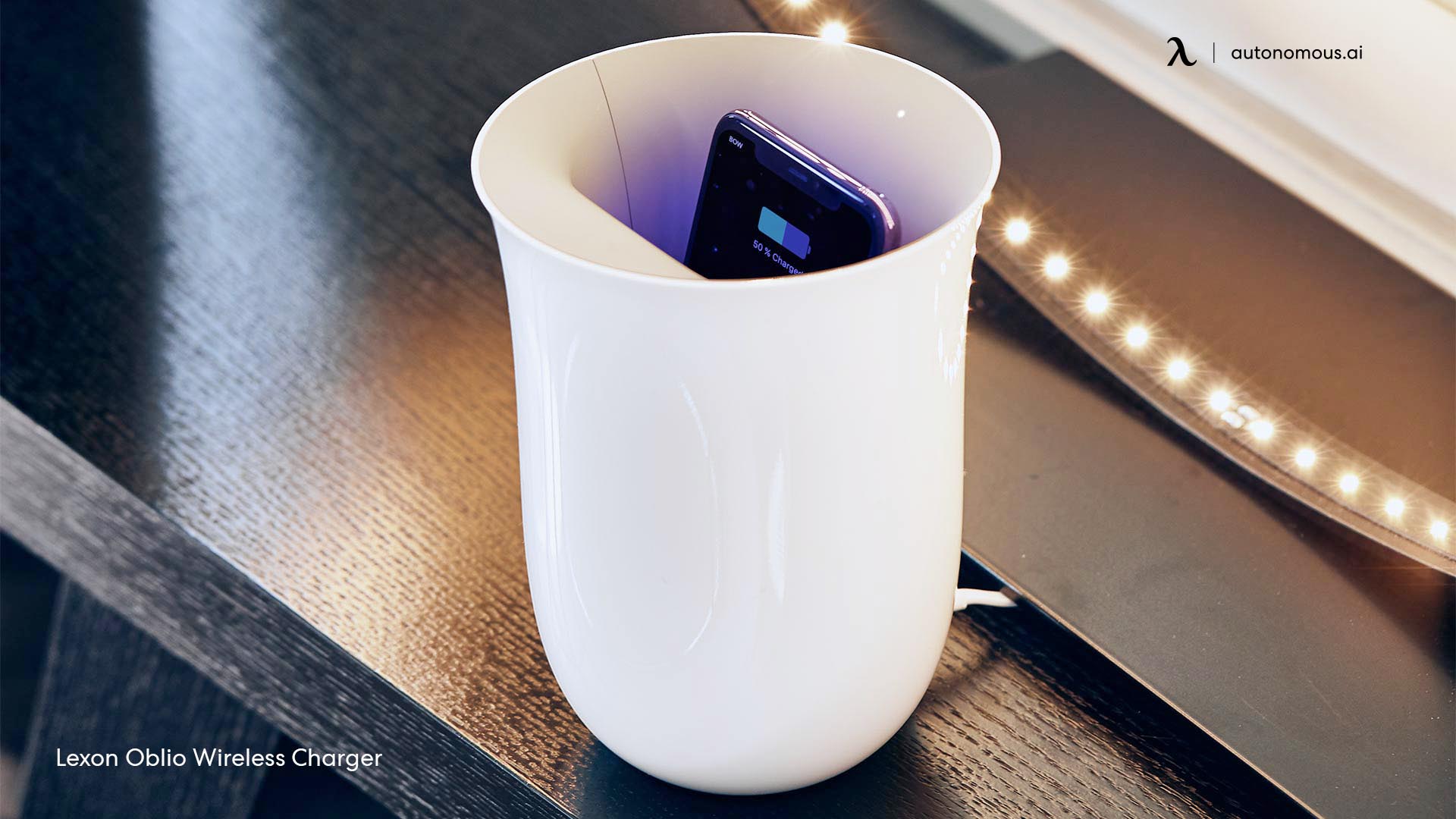 Wireless Chargers in white home office