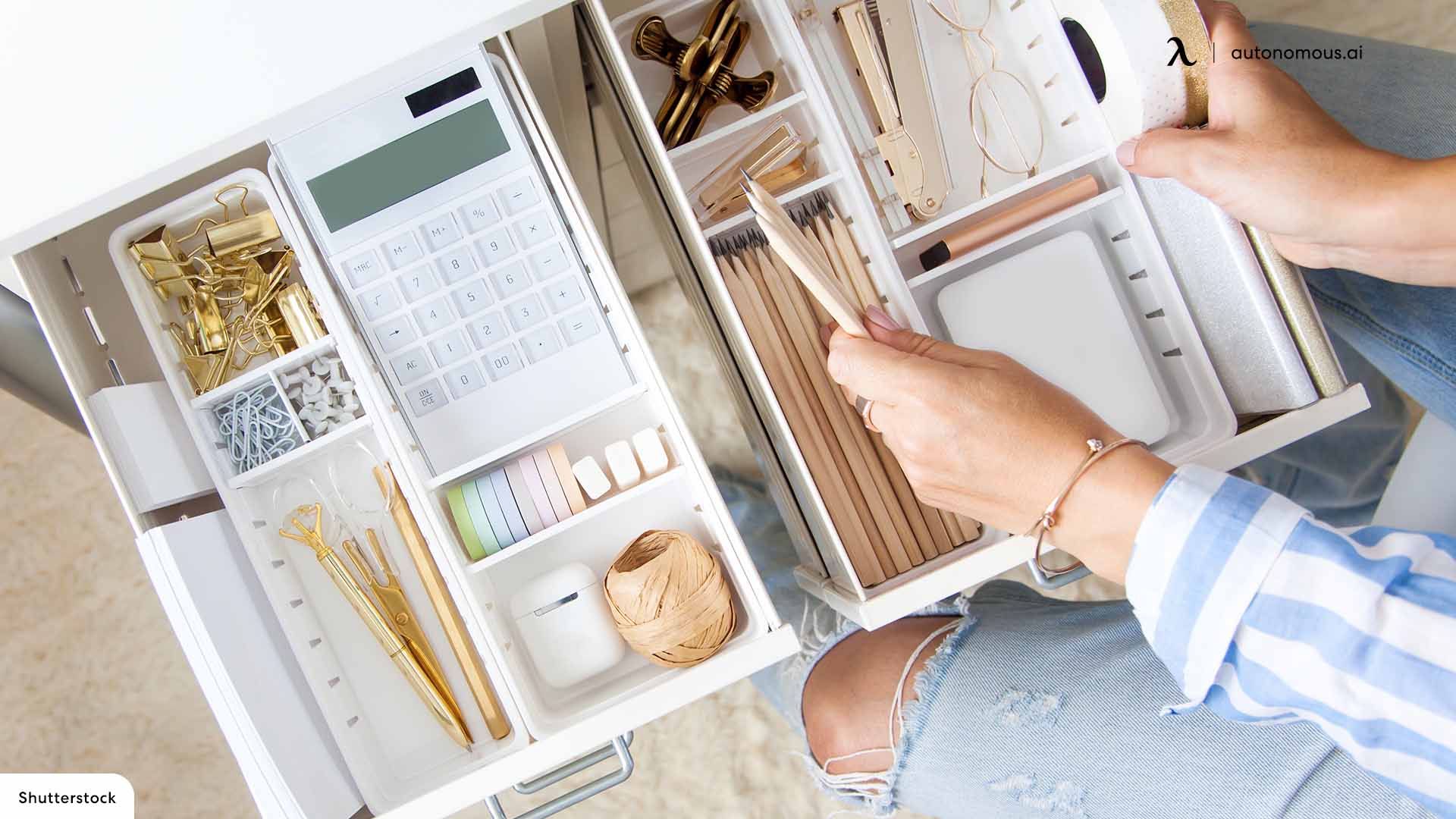 Desk Organizers in white home office