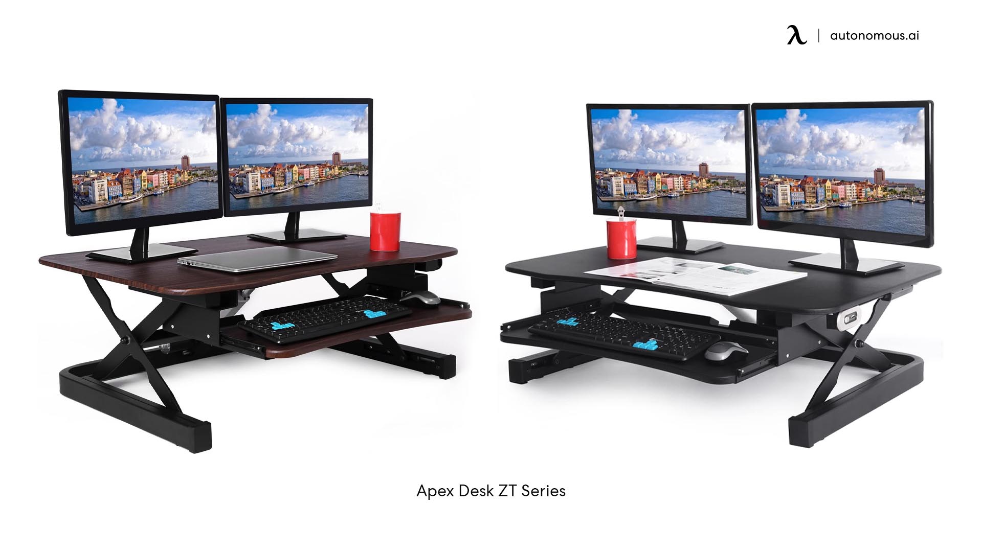 Apex Desk ZT Series electric standing desk converter