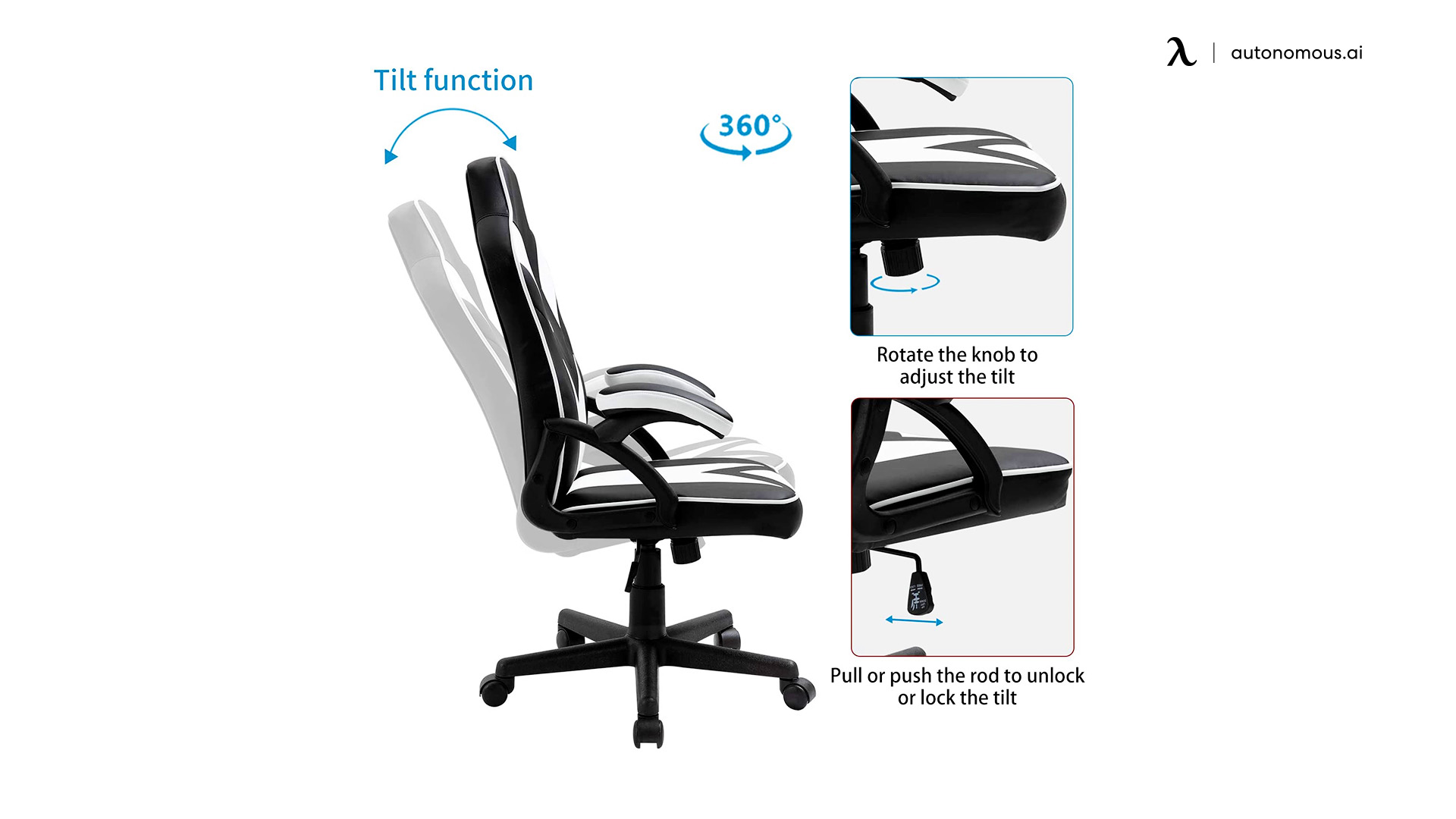 Backrest Tilt Tension Adjustment in best high back office chair