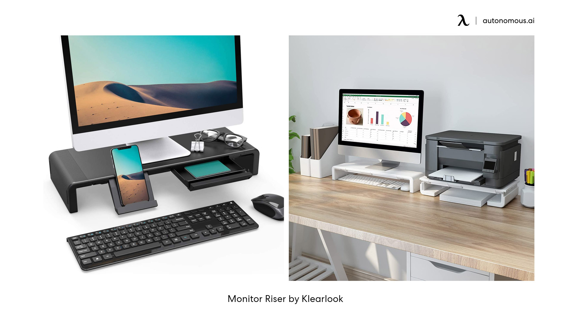 monitor stand with organizer by Klearlook