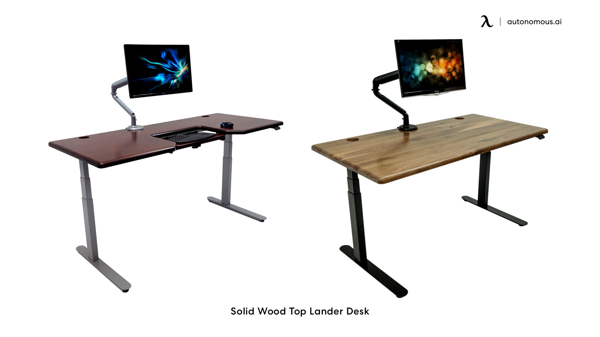 Solid Wood Top Lander Desk