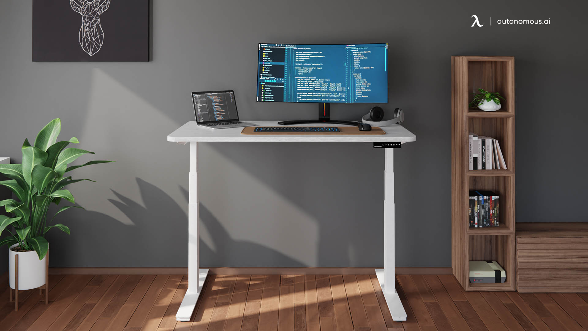 SmartDesk Pro white home office desk