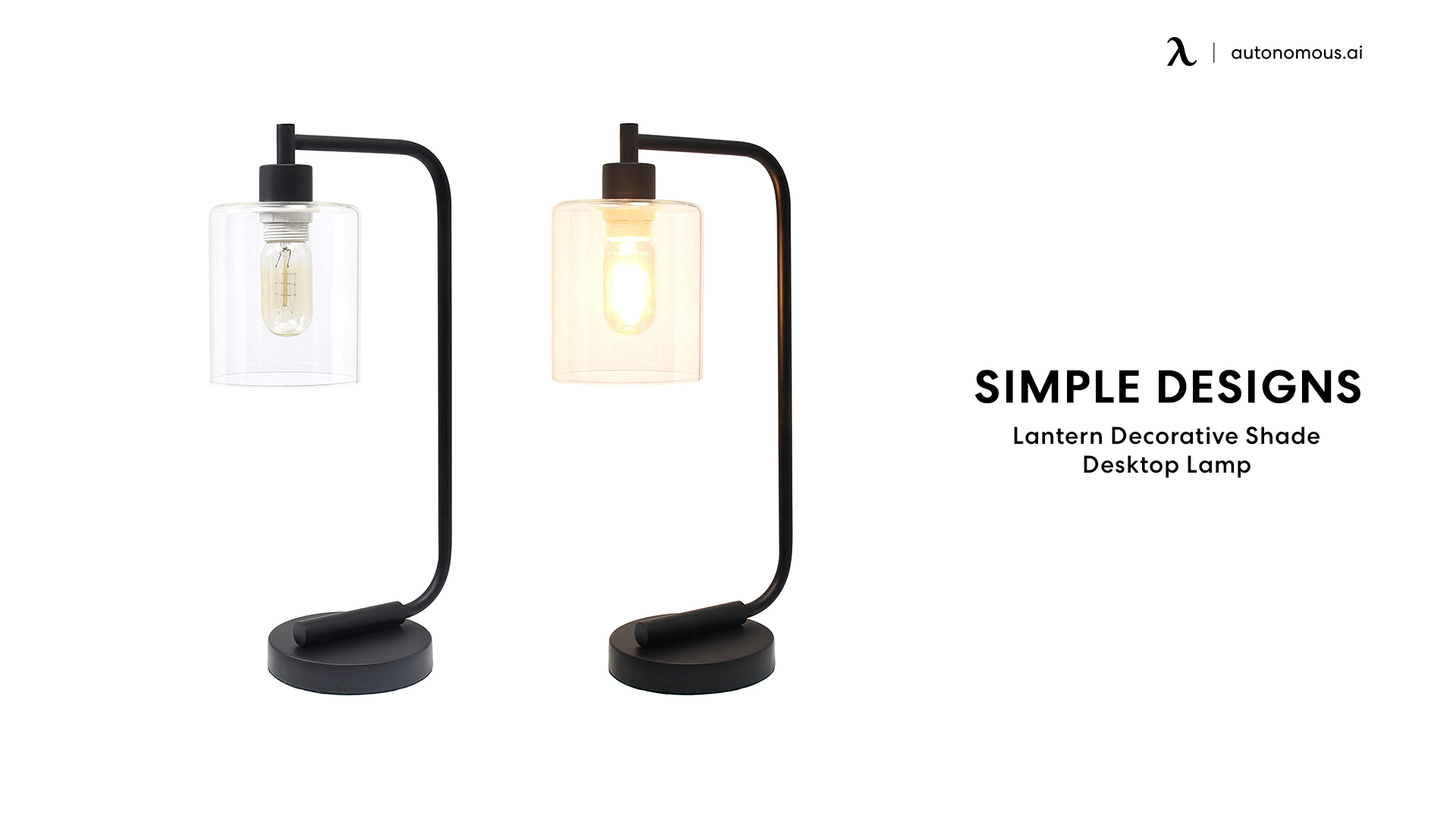 Simple Designs Lantern Decorative Shade Desktop Lamp