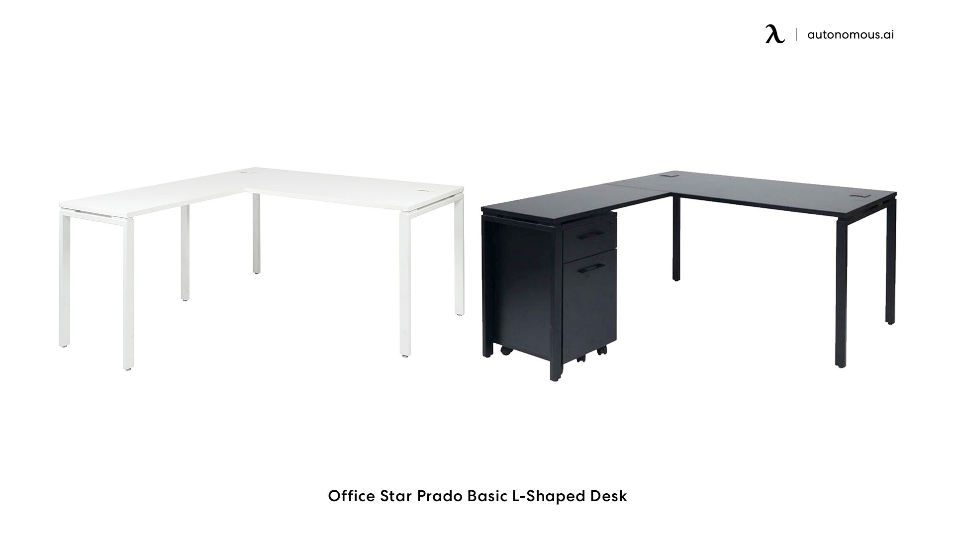  Office Star Prado Basic L-shaped home office desk