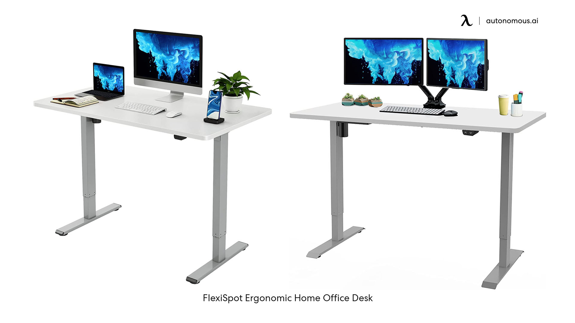 FlexiSpot Ergonomic grey home office desk