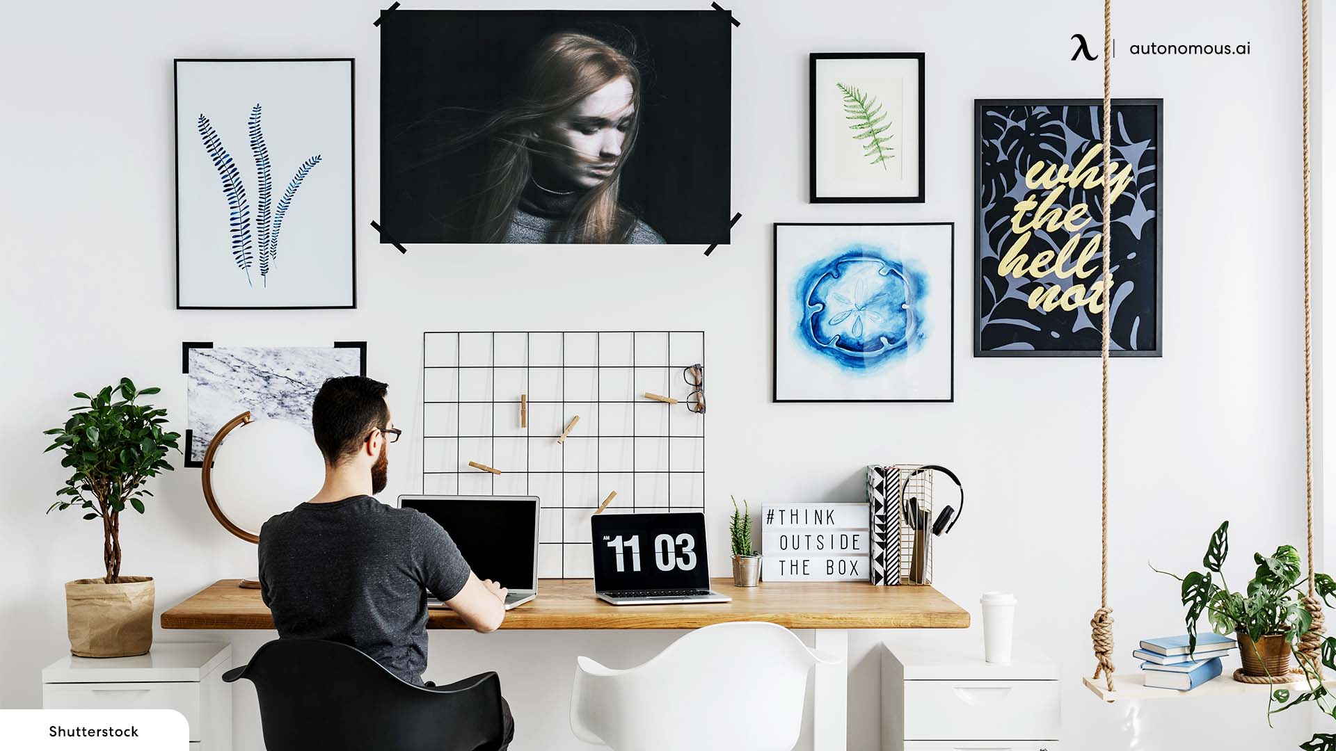 Minimalist Platform Desk home office desk ideas for two